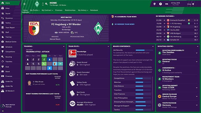 Game quản lý bóng đá