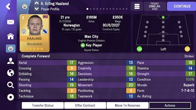 Lựa chọn cầu thủ và xây dựng đội bóng của bạn trong game Football Manager 2023 Mobile