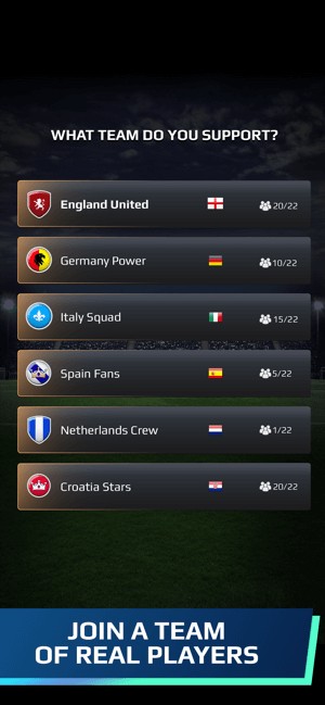 Tham gia đội bóng của người chơi thực