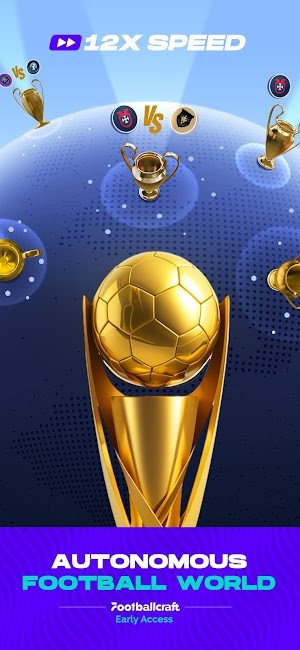 Footballcraft là game thể thao mô phỏng một thế giới bóng đá ảo tự động tốc độ 12x