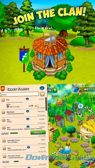 Tương tác với cộng đồng Forest Clans