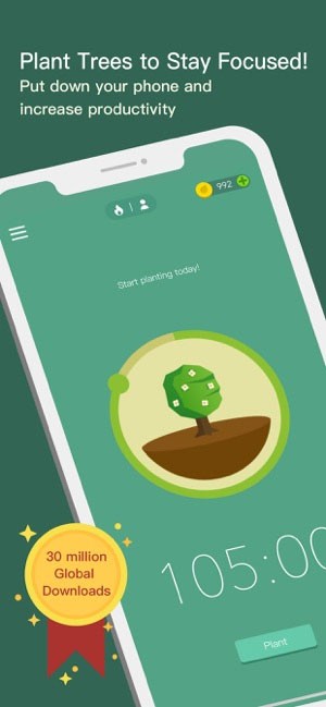Forest-Stay focused là app trồng cây trên iPhone
