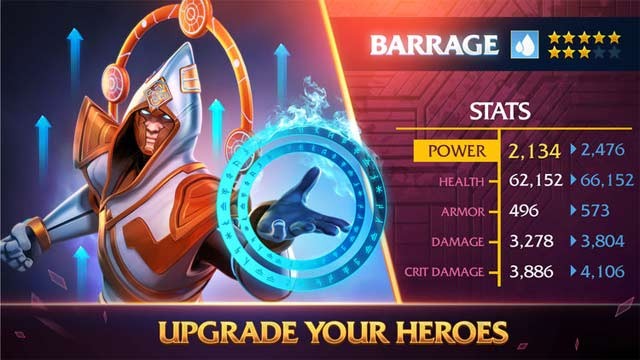 Nâng cấp anh hùng của bạn và đối đầu với thế lực bóng tối hùng mạnh trong Forged Fantasy