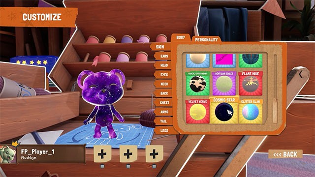 Tùy chỉnh nhân vật với quần áo, phụ kiện và hiệu ứng