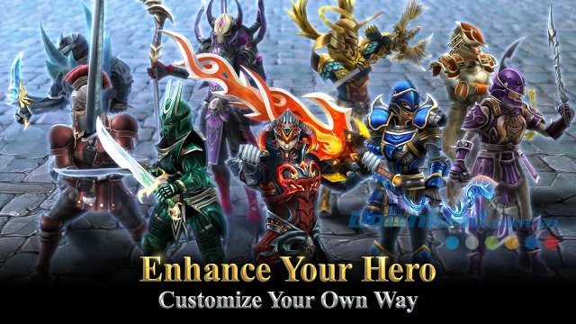 Nâng cấp và trang bị cho anh hùng của bạn thêm mạnh mẽ
