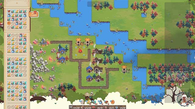 Xây dựng ngôi làng thịnh vượng và dệt sợi dây định mệnh với tư cách là 1 vị thần