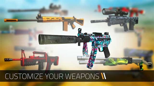 Tùy chỉnh vũ khí của bạn từ kho vũ khí đồ sộ của Forward Assault