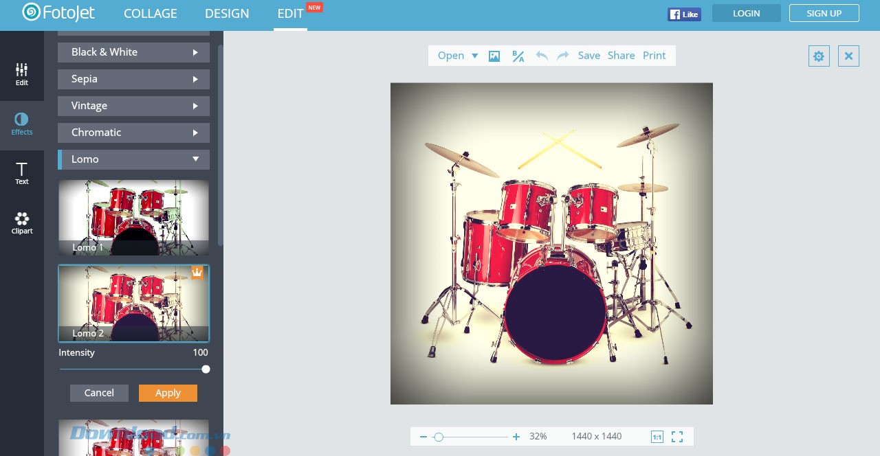 Thêm hiệu ứng cho ảnh