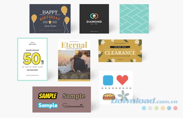 Thiết kế với template tạo sẵn