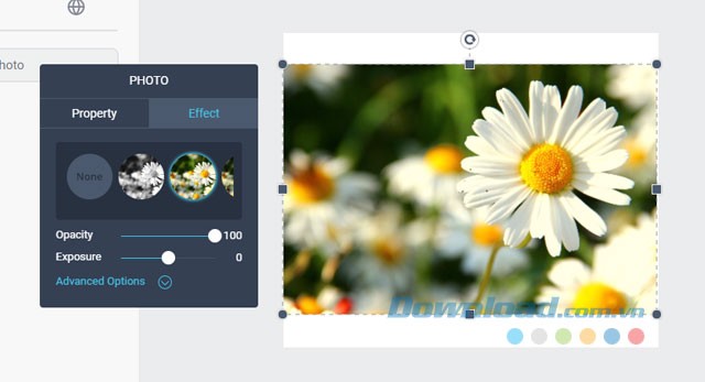 Áp dụng hiệu ứng cho ảnh