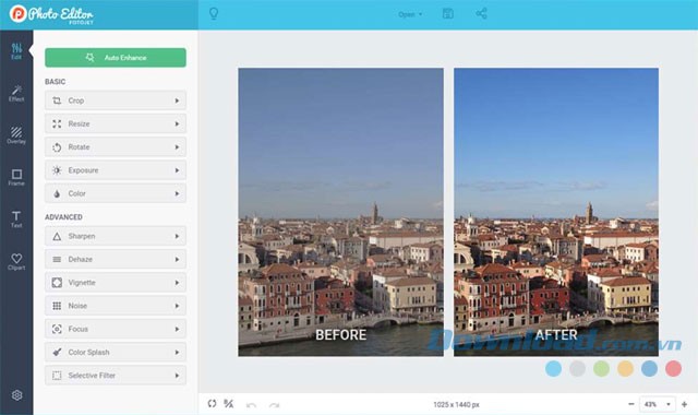 So sánh ảnh gốc và ảnh đã qua chỉnh sửa
