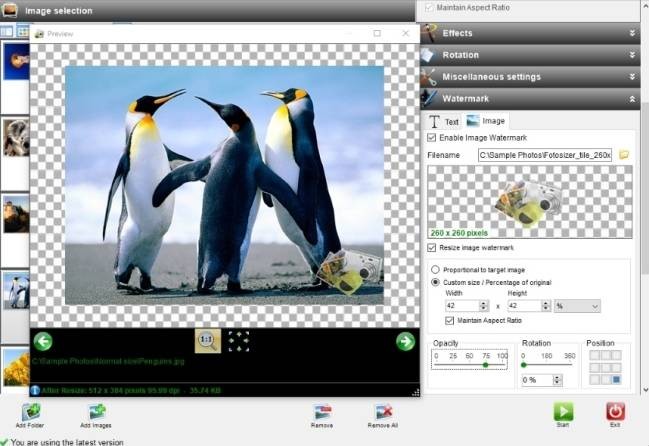 Giao diện Fotosizer