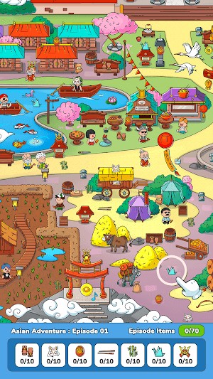 Nhiều bức tranh với các khung cảnh khác nhau