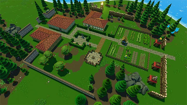 Xây tường thành và tháp phòng thủ để bảo vệ căn cứ trong Founders' Fortune