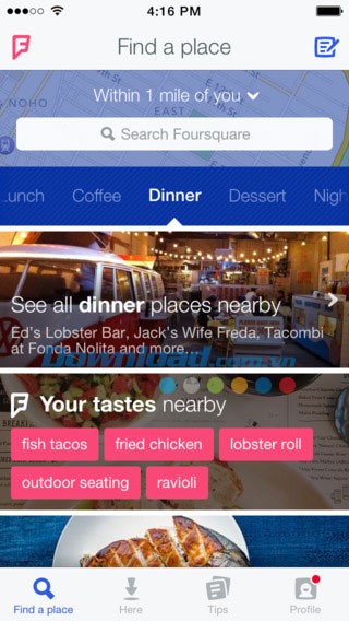 Foursquare cho iOS