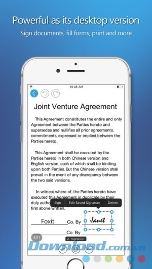 Foxit PDF Business cho iOS mạnh mẽ không kém bản desktop