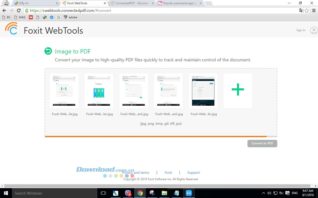 Chuyển đổi định dạng ảnh thành PDF
