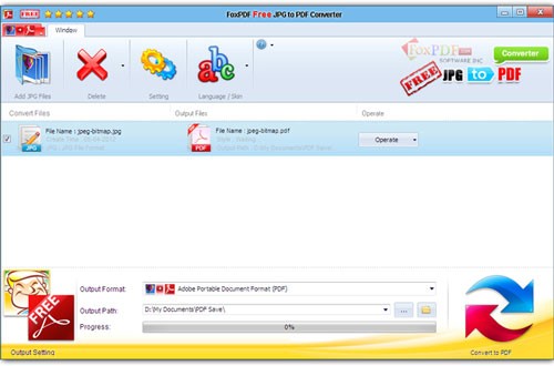 FoxPDF Free JPG to PDF Converter