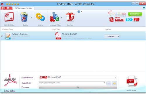 FoxPDF Mime to PDF Converter