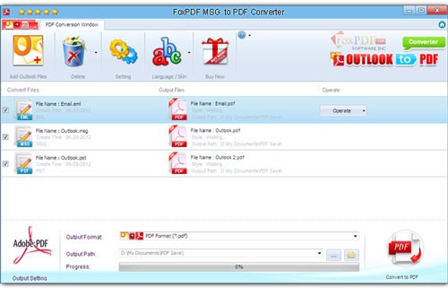 FoxPDF MSG to PDF Converter