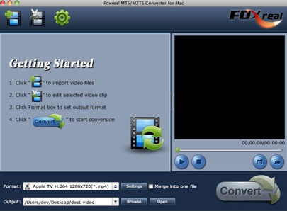 Foxreal MTS/M2TS Converter for Mac