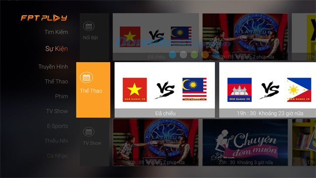 Download FPT Play for Android TV để đón xem những trận bóng đá Ngoại Hạng Anh đỉnh cao