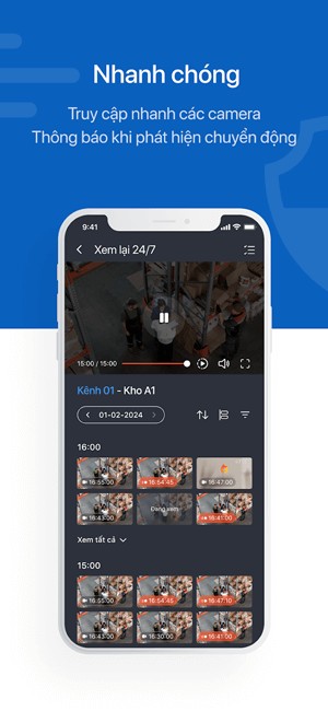Truy cập nhanh các camera