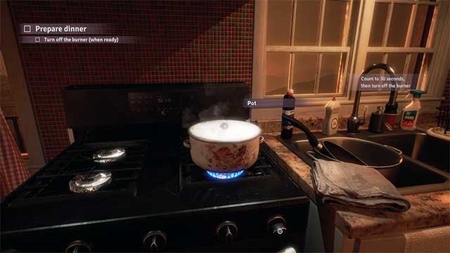 Nấu những bữa ăn tại gia trong bếp