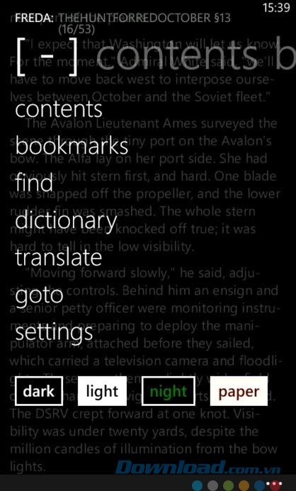 Các lựa chọn trong ứng dụng