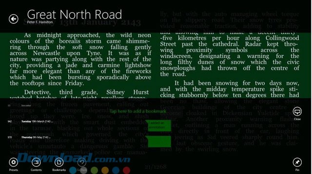 Điều hướng trang khi đọc dễ dàng