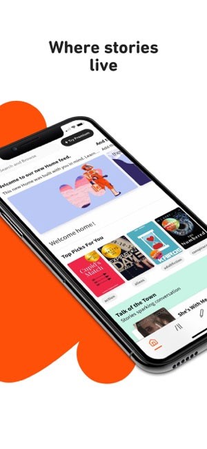 Wattpad for iOS là ứng dụng đọc eBook miễn phí trên di động