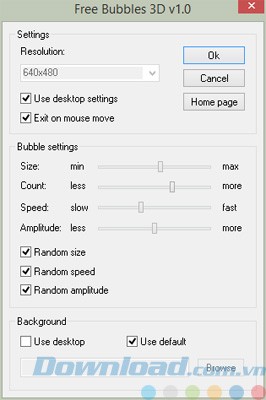Cài đặt Free Bubbles 3D