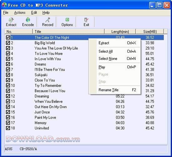 Free CD to MP3 Converter