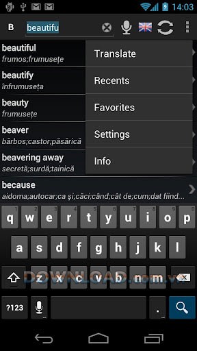 Free Dict: Romanian English