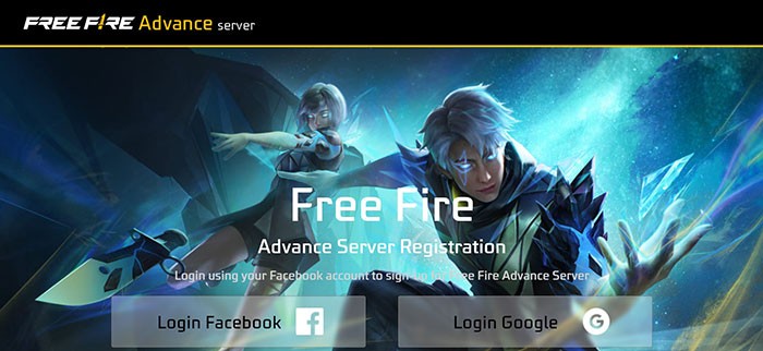 Giao diện Free Fire Advance Server