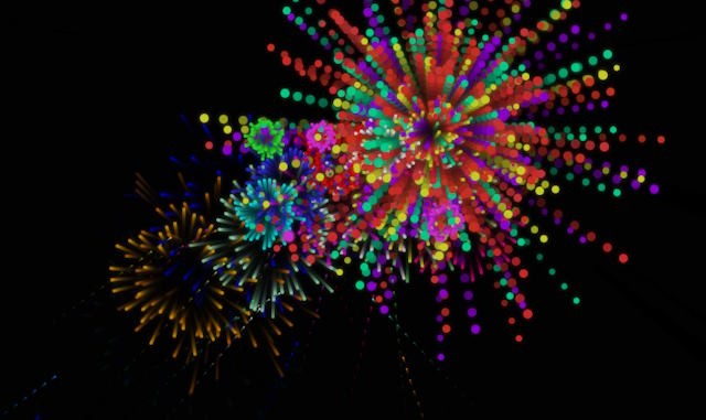 Hiệu ứng pháo hoa trực quan, sống động và đầy màu sắc