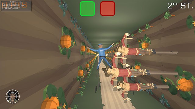 Rơi tự do trong thế giới chứa đầy chướng ngại vật, bổ trợ và đối thủ