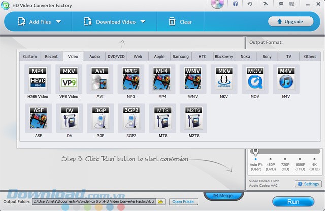 Các định dạng được hỗ trợ