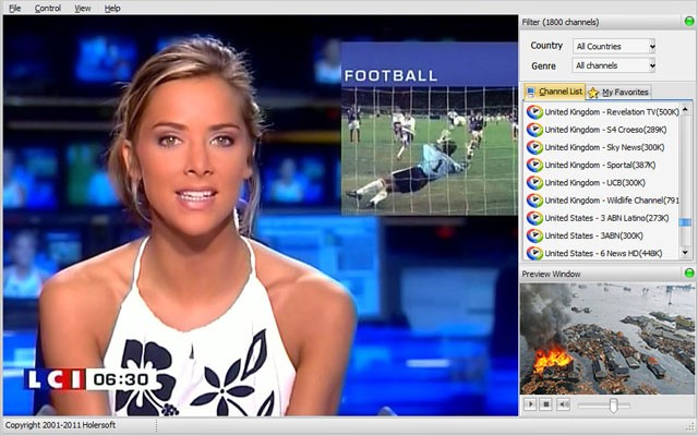 Phần mềm xem truyền hình Free Internet TV