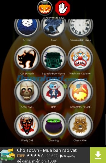 45 kiểu nhạc chuông trong Free Scary Halloween Ringtones