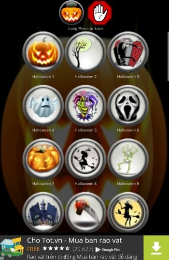 Những kiểu âm thanh rùng rợn trong Free Scary Halloween Ringtones cho Android