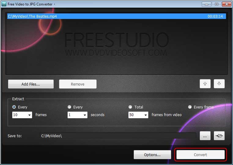 Free Video to JPG Converter hoạt động nhanh và hiệu quả