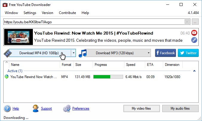 Tải video từ Youtube với Free Youtube Downloader