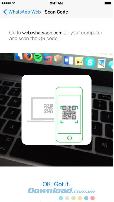 Quét mã QR để kết nối