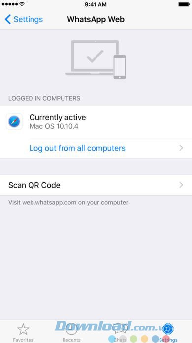 Kết nối WhatsApp điện thoại với ứng dụng