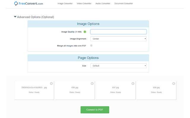 FreeConvert có các tùy chọn nâng cao để bạn kiểm soát tệp đầu ra
