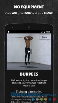 Freeletics Bodyweight cho Android không cần thiết bị hỗ trợ