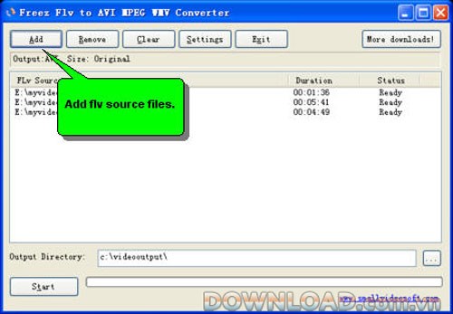 Freez Flv to AVI/MPEG/WMV Converter