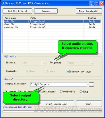 Freez FLV To MP3 Converter