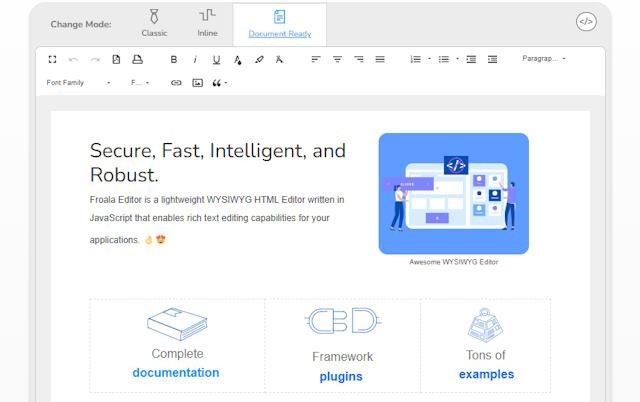 Froala Editor là trình soạn thảo HTML WYSIWYG có thiết kế đơn giản và dễ sử dụng